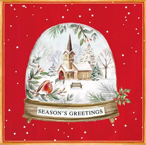These Christmas Snow Globe Decoupage Paper Napkins are of exceptional quality and imported from Europe. 3 ply, silky feel, with vivid ink colors. Ideal for Decoupage Crafting, DIY craft projects, Scrapbooking