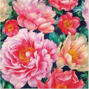 These Decoupage Peony Bloom Flowers Paper Napkins are of exceptional quality. Imported from Europe.  3-ply. Ideal for Decoupage Crafting, DIY 