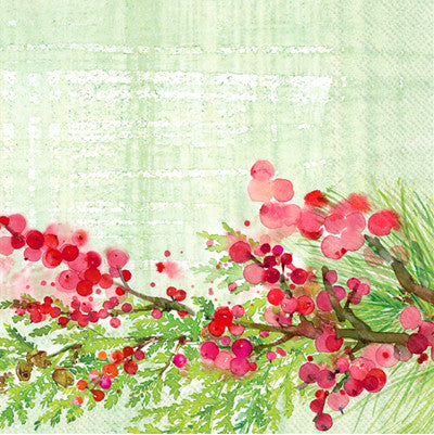 Shop Winter Berry Decoupage Paper Napkins are exceptional quality. Imported from Europe. 3-ply. Ideal for Decoupage Crafting, DIY craft projects