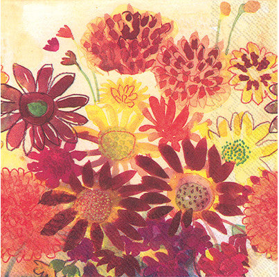 Shop Bunch of Fall Flowers Decoupage Paper Napkins are exceptional quality. Imported from Europe. 3-ply. Ideal for Decoupage Crafting, DIY craft projects