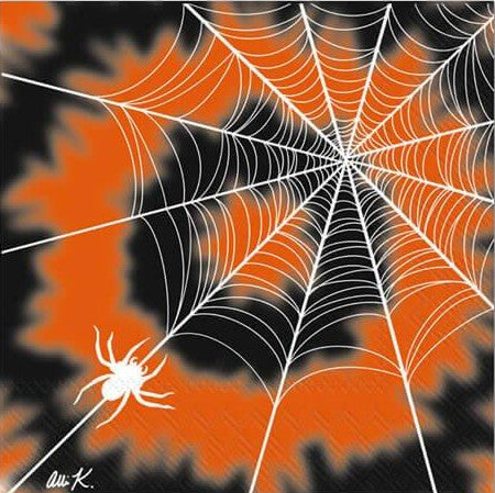 Shop Halloween Tie Dye Spider Web Decoupage Paper Napkins are exceptional quality. Imported from Europe. 3-ply. Ideal for Decoupage Crafting