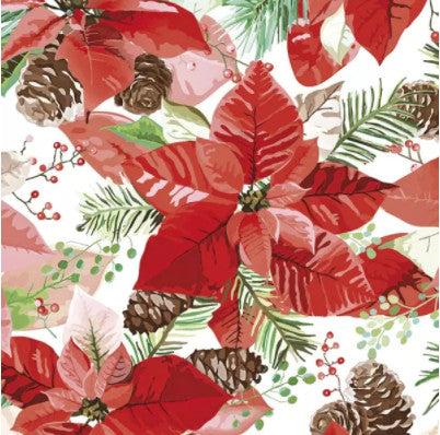 Shop Christmas Poinsettia Decoupage Paper Napkins are exceptional quality. Imported from Europe. 3-ply. Ideal for Decoupage Crafting, DIY craft projects, Scrapbooking
