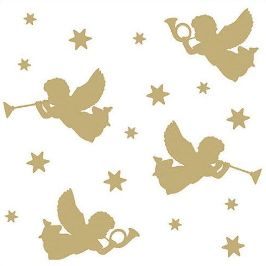 Shop Christmas Trumpet Angels Gold Decoupage Paper Napkins are exceptional quality. Imported from Europe. 3-ply. Ideal for Decoupage Crafting, DIY