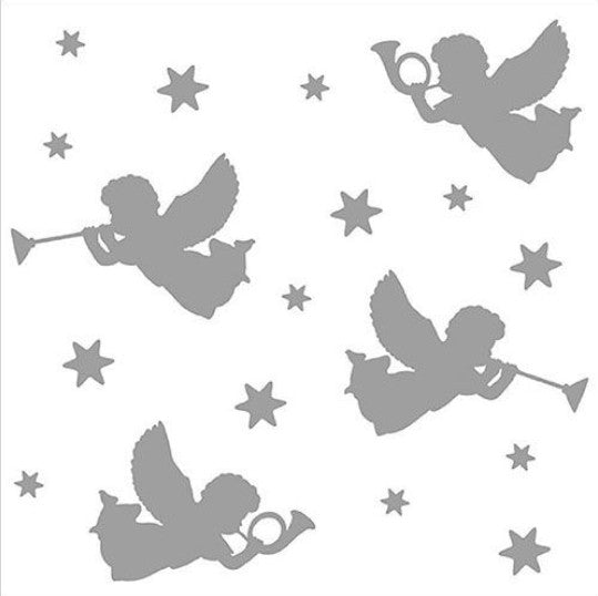 Shop Silver Christmas Trumpet Angels Decoupage Paper Napkins are exceptional quality. Imported from Europe. 3-ply. Ideal for Decoupage Crafting, DIY