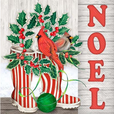 Shop Christmas Cardinal Noel Decoupage Paper Napkins are exceptional quality. Imported from Europe. 3-ply. Ideal for Decoupage Crafting, DIY