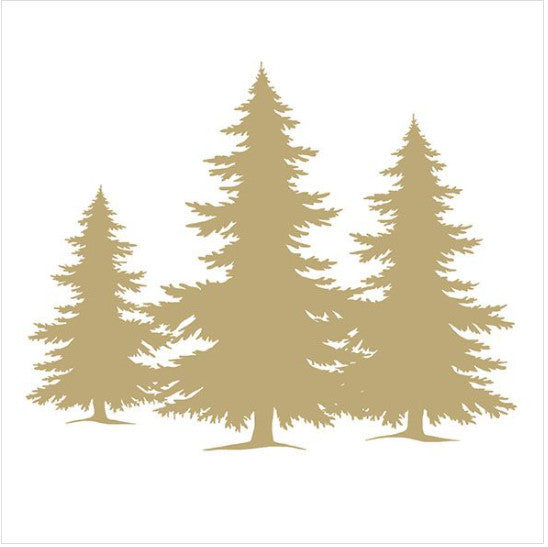 These Christmas Tree Silhouette Gold Decoupage Paper Napkins are exceptional quality. Imported from Europe. 3-ply. Ideal for Decoupage Crafting, DIY craft projects, Scrapbooking