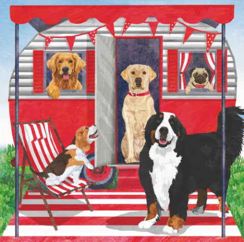 These Camper Dogs Decoupage Paper Napkins are exceptional quality. Imported from Europe. 3-ply. Ideal for Decoupage Crafting