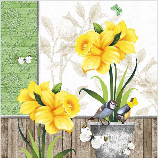 These Easter Sunny Spring Decoupage Paper Napkins are exceptional quality. Imported from Europe. 3-ply. Ideal for Decoupage Crafting, DIY craft projects, Scrapbooking