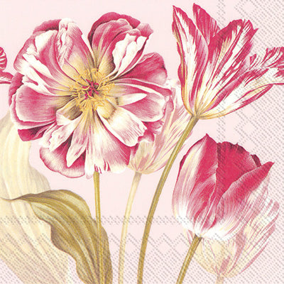 These Rose Majestic Tulips Decoupage Paper Napkins are Imported from Europe. Ideal for Decoupage Crafting, DIY craft projects, Scrapbooking