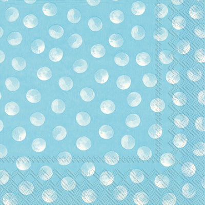 These Piggy Dots Turquois Decoupage Paper Napkins are Imported from Europe. Ideal for Decoupage Crafting, DIY craft