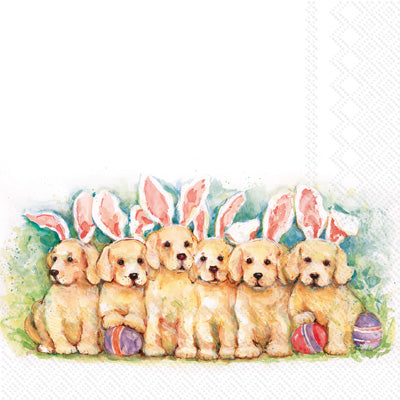 These Candy Dogs in Bunny Ears Decoupage Paper Napkins are Imported from Europe. Ideal for Decoupage Crafting, DIY
