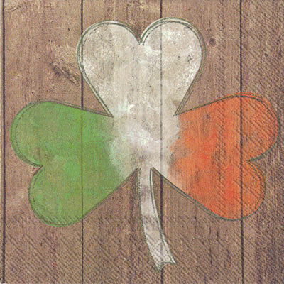 These Clover on Wood Luck of the Irish Decoupage Paper Napkins are Imported from Europe. Ideal for Decoupage Crafting,