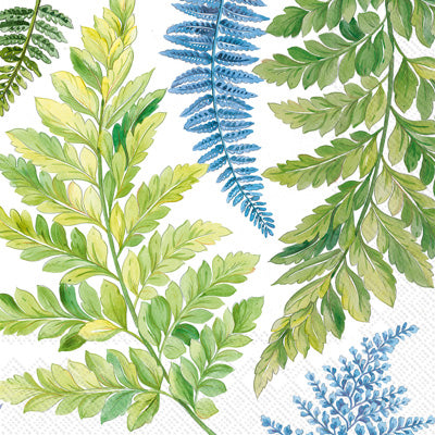 These Green Ferns Arwea Decoupage Paper Napkins are Imported from Europe. Ideal for Decoupage Crafting, DIY craft projects, Scrapbooking, Mixed Media