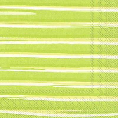These Green Stripes Decoupage Paper Napkins are Imported from Europe. Ideal for Decoupage Crafting, DIY craft projects, Scrapbooking, Mixed Media