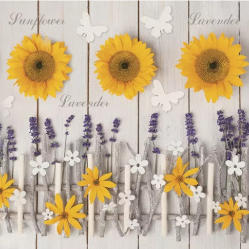 Shop Lavender & Sunflowers Decoupage Paper Napkins are of exceptional quality and imported from Europe. This makes them ideal for Decoupage Crafting, DIY craft projects, Scrapbooking, Mixed Media
