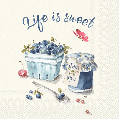 These Life is Sweet Silja Decoupage Paper Napkins are exceptional quality. Imported from Europe. 3-ply. Ideal for Decoupage Crafting, DIY craft projects
