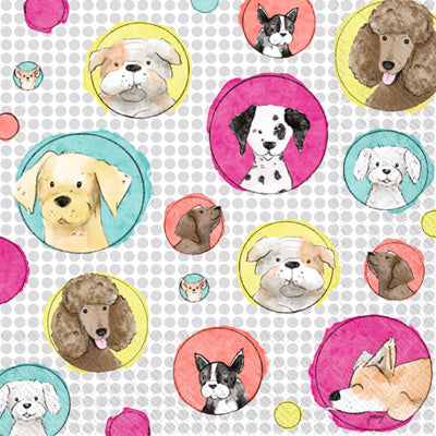 These Art Pop Pups Decoupage Paper Napkins are exceptional quality. Imported from Europe. 3-ply. Ideal for Decoupage Crafting, DIY craft projects, Scrapbooking