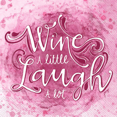 These Wine and Laugh Decoupage Paper Napkins are exceptional quality. Imported from Europe. 3-ply. Ideal for Decoupage Crafting, DIY craft projects