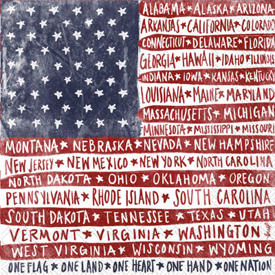 Shop One Flag One Nation Decoupage Paper Napkin for Mixed Media