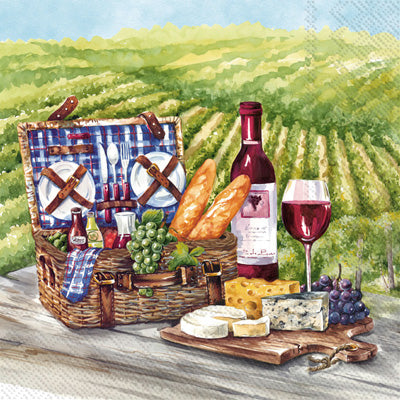 These Weinberg Tuscany Picnic Decoupage Paper Napkins are exceptional quality. Imported from Europe. 3-ply. Ideal for Decoupage Crafting, DIY craft projects, Scrapbooking