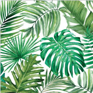 These leafy green Palm Breeze Michel Design Works Decoupage Paper Napkins are exceptional quality. Imported from Europe. 3-ply. Ideal for Decoupage Crafting, DIY projects, Scrapbooking, Mixed Media