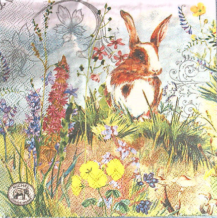 These Bunny Hollow Michel Design Works Decoupage Paper Napkins are exceptional quality. Imported from Europe. 3-ply. Ideal for Decoupage Crafting, DIY projects, Scrapbooking, Mixed Media