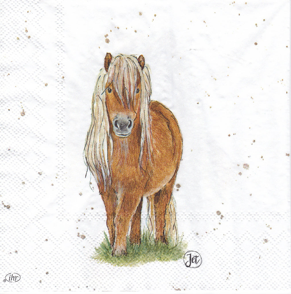 These farm horse Decoupage Paper Napkins are Imported from Europe. Ideal for Decoupage Crafting, DIY craft projects, Scrapbooking, Mixed Media