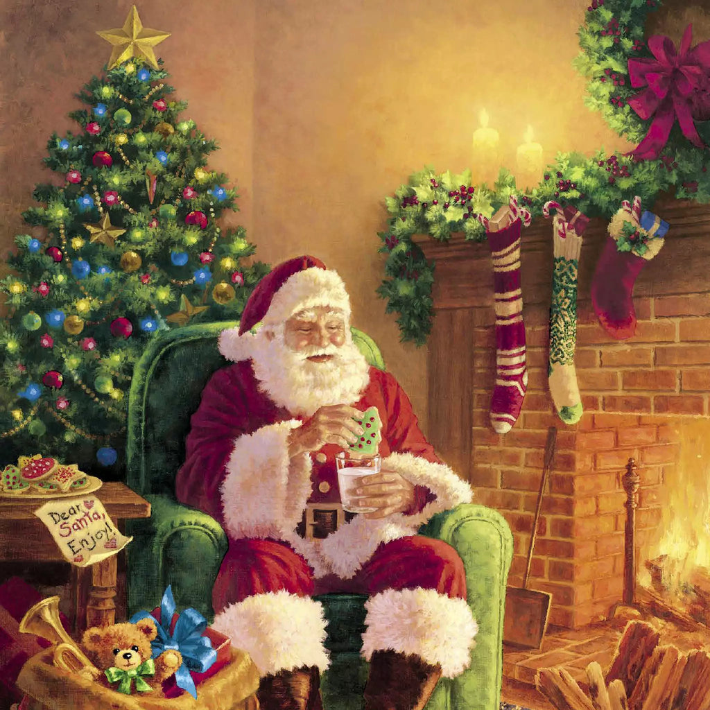 These Santa at Home Christmas Decoupage Paper Napkins are of exceptional quality. 3 ply. Imported from Europe. Ideal for Decoupage Crafting, DIY craft projects, Scrapbooking