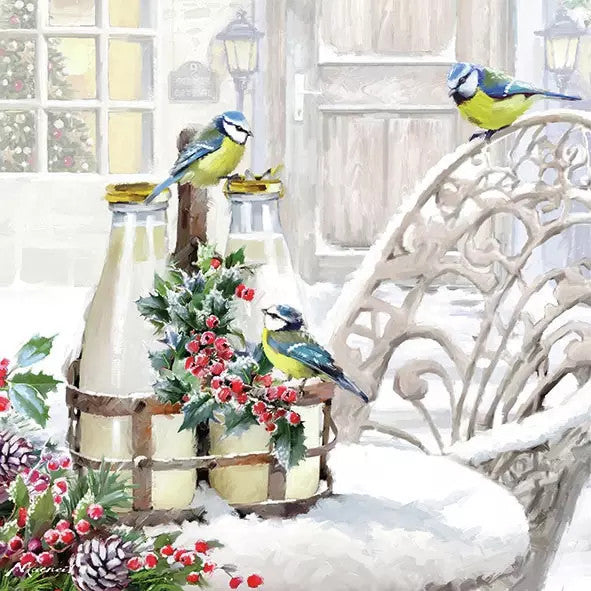 These Birds in Wintergarden Decoupage Paper Napkins are of exceptional quality. 3 ply. Imported from Europe. Ideal for Decoupage Crafting, DIY craft projects, Scrapbooking