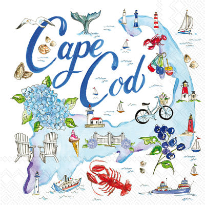 These Cape Cod themed European Decoupage Paper Napkins are of exceptional quality. 3 ply. Ideal Decoupage Paper for Scrapbooking, Mixed Media Art