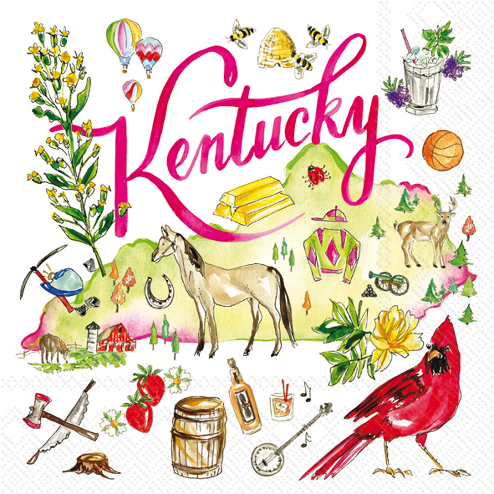 These Kentucky state European Decoupage Paper Napkins are of exceptional quality. 3 ply. Ideal Decoupage Paper for Scrapbooking, Mixed Media Art