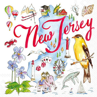 These New Jersey State European Decoupage Paper Napkins are of exceptional quality. 3 ply. Ideal Decoupage Paper for Scrapbooking, Mixed Media Art,