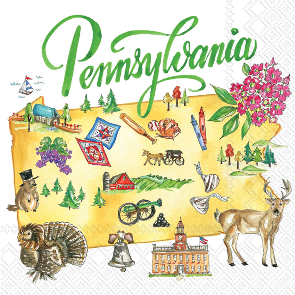 These Pennsylvania State European Decoupage Paper Napkins are of exceptional quality. 3 ply. Ideal Decoupage Paper for Scrapbooking, Mixed Media Art,