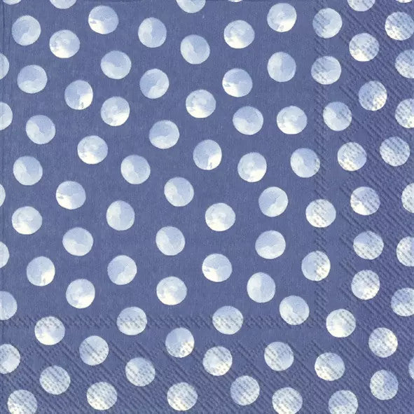 These blue polka dot European Decoupage Paper Napkins are of exceptional quality. 3 ply. Ideal Decoupage Paper for Scrapbooking, Mixed Media Art,