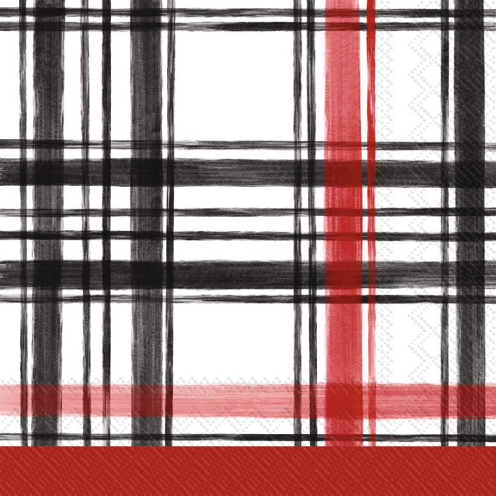 These Boston Plaid Red European Decoupage Paper Napkins are of exceptional quality. 3 ply. Ideal Decoupage Paper for Scrapbooking, Mixed Media Art,