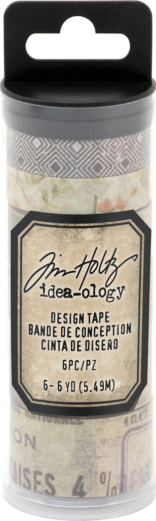 Tim Holtz Idea-Ology Collector Design Tape can be used for project embellishments and borders. Adhesive backed. Each package contains multiple rolls and designs. Perfect for Decoupage
