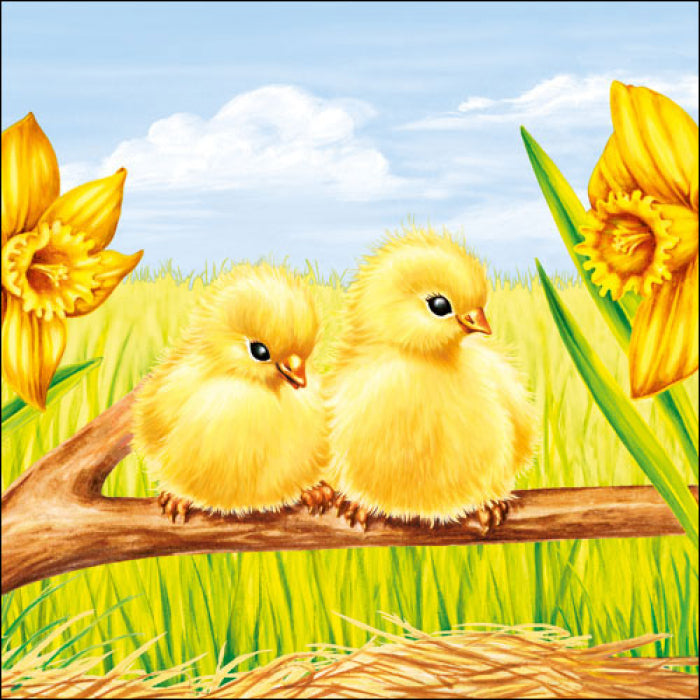 These Easter Starts yellow chicks European Decoupage Paper Napkins are of exceptional quality. 3 ply. Ideal Decoupage craft paper for Scrapbooking