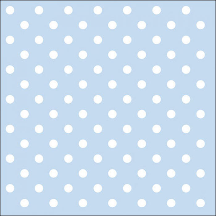 These Pastel Dots Blue European Decoupage Paper Napkins are of exceptional quality. 3 ply. Ideal Decoupage craft paper for Scrapbooking,