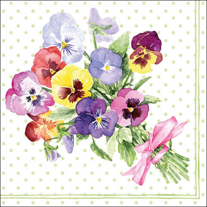 These violets floral European Decoupage Paper Napkins are of exceptional quality. 3 ply. Ideal Decoupage craft paper for Scrapbooking
