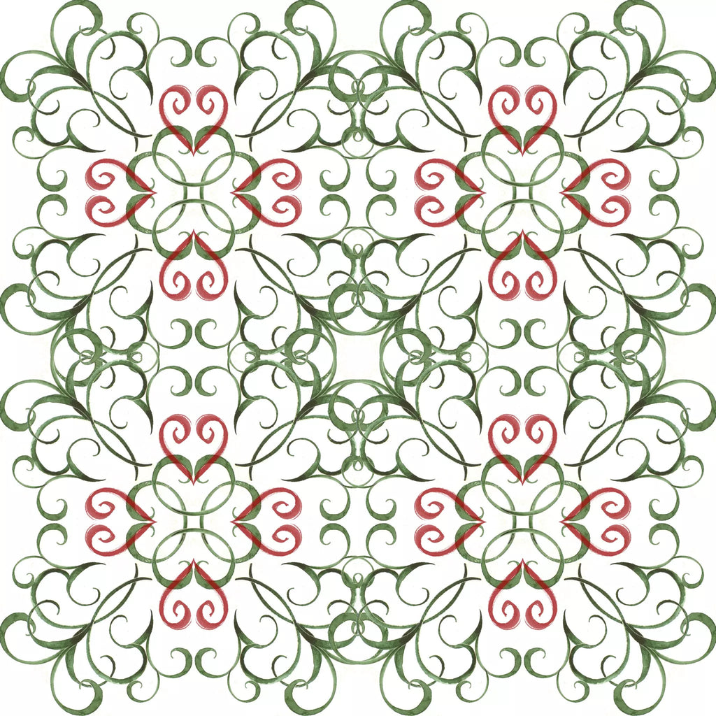 These green and red pattern Stockholm European Decoupage Paper Napkins are of exceptional quality. 3 ply. Ideal Decoupage craft paper for Scrapbooking