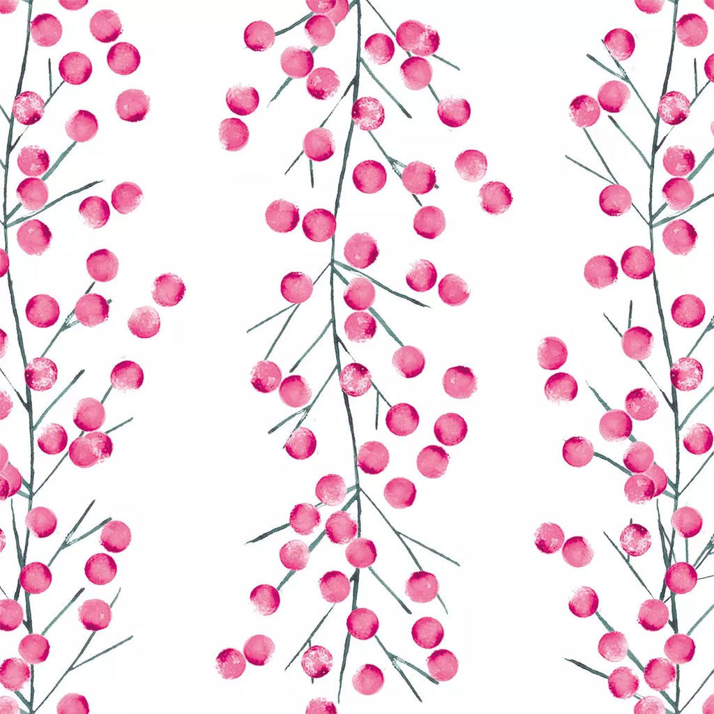 These pink berries Joie European Decoupage Paper Napkins are of exceptional quality. 3 ply. Ideal Decoupage craft paper for Scrapbooking,