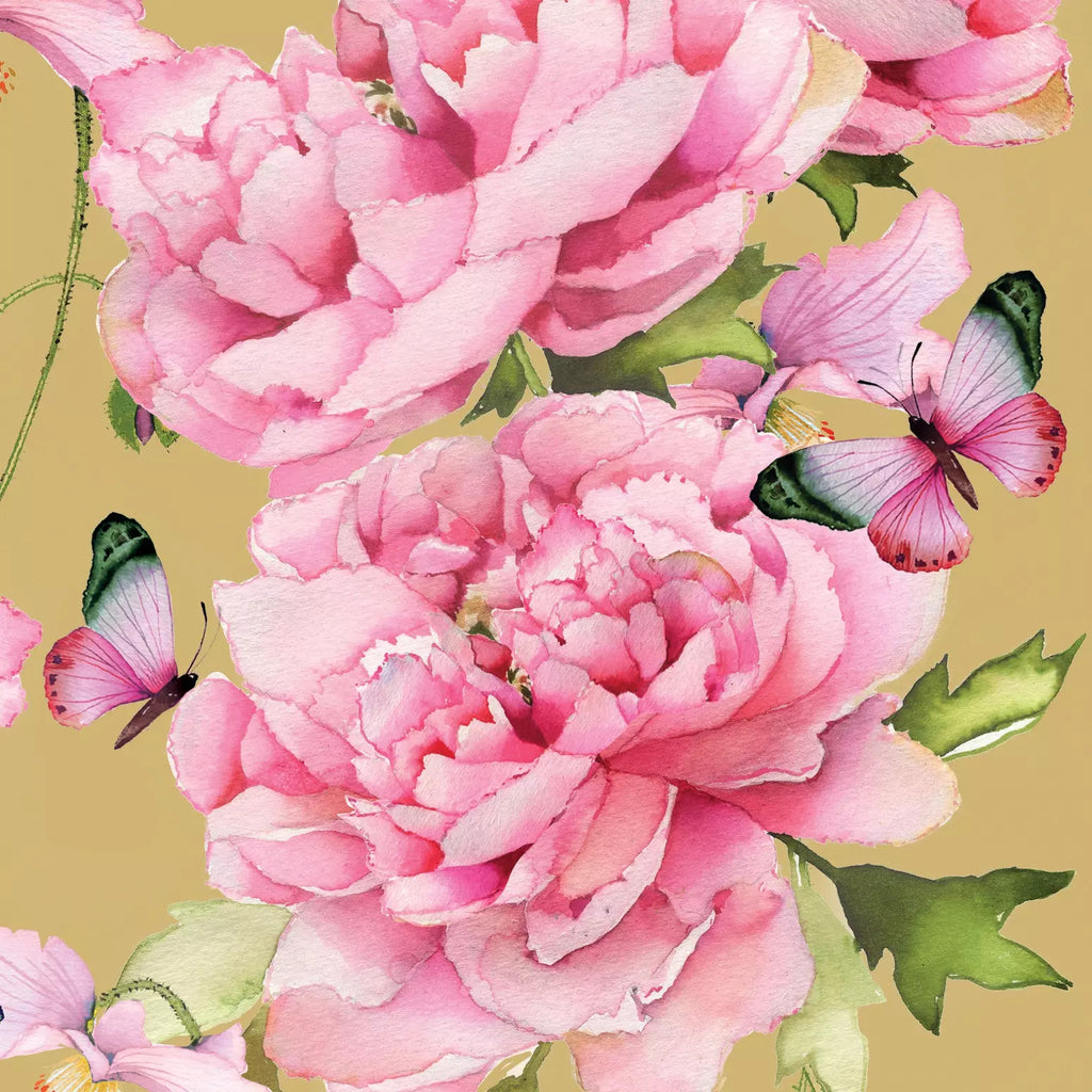 These Peonies and Butterflies European Decoupage Paper Napkins are of exceptional quality. 3 ply. Ideal Decoupage craft paper for Scrapbooking