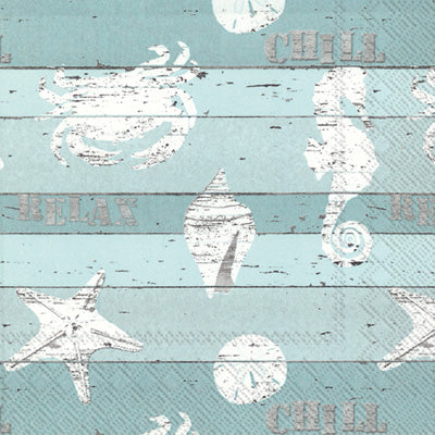 Beach Bum Repeat European Decoupage Paper Napkins of exceptional quality. 3 ply. Ideal Decoupage Paper for Collage, Scrapbooking
