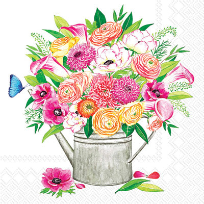 Garden Bouquet pink floral Decoupage Paper Napkins of exceptional quality. 3 ply. Ideal Decoupage Paper for Collage, Scrapbooking, Mixed Media