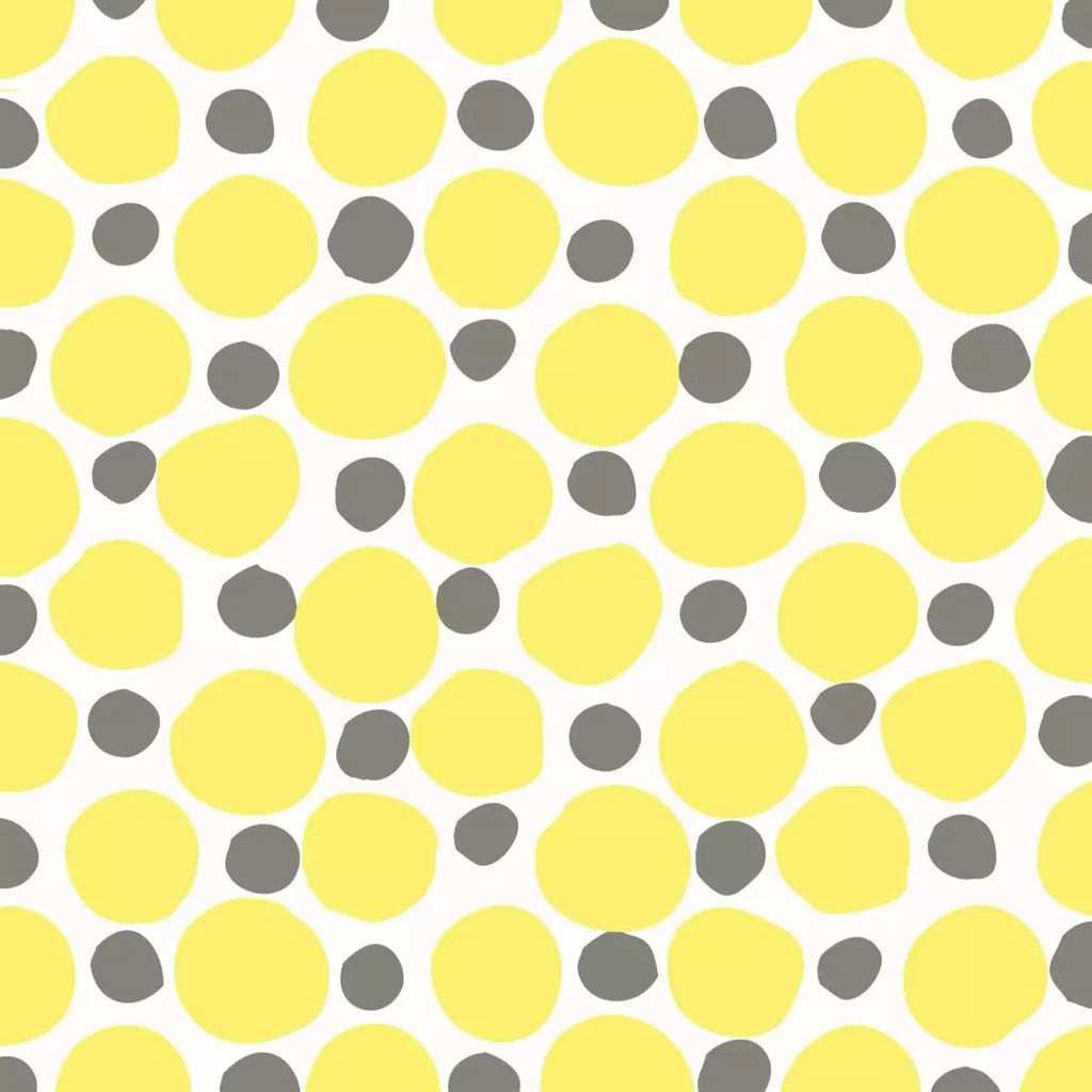 Yellow grey polka dots. These Dotty European Decoupage Paper Napkins of exceptional quality. 3 ply. Ideal Decoupage Paper for Collage, Scrapbooking