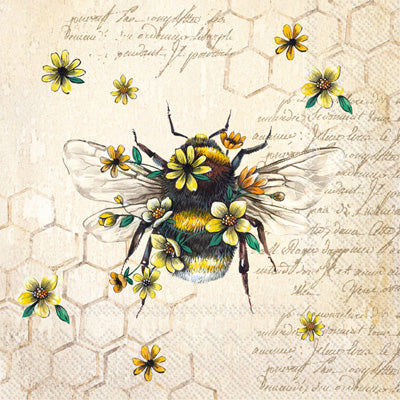 Bee cream Decoupage Craft Paper Napkin for Mixed Media