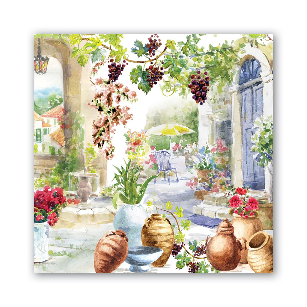 Tuscan Terrace. Colorful French garden European Decoupage Craft Paper Napkins of exceptional quality. 3 ply. Ideal decorative craft paper