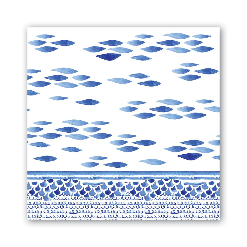 Blue and white Fish and Shells. The Shore. European Decoupage Craft Paper Napkins of exceptional quality. 3 ply. Ideal decorative craft paper