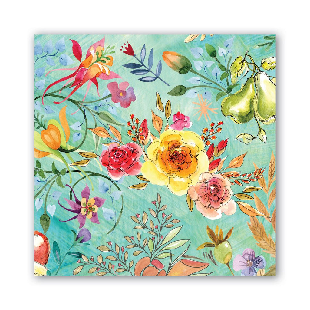 Jubilee Floral European Decoupage Craft Paper Napkins of exceptional quality. Yellow & pink flowers. 3 ply. Ideal decorative craft paper Decoupage Paper for Collage