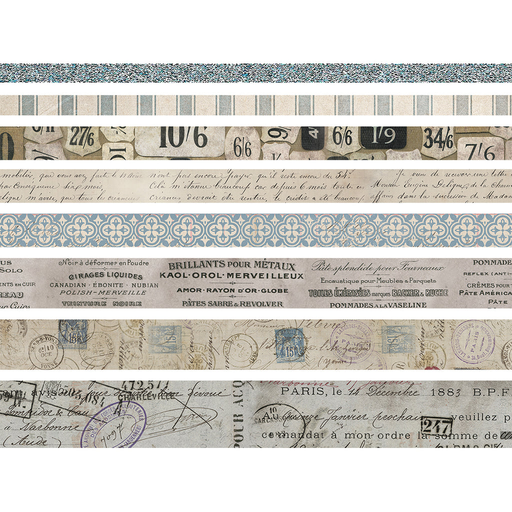 Tim Holtz French pattern IdeaOlogy Design Tape for Mixed Media, Cardmaking, Scrapbook